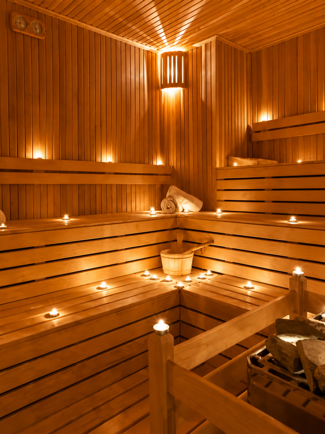 Sauna and steam bath installation